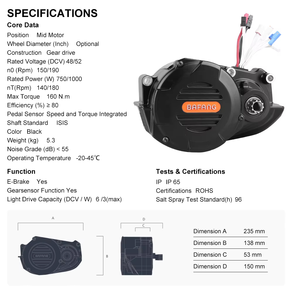 Kit di conversione per e-bike  - Mid Drive Conversion Kit 1000W recensione e prezzo
